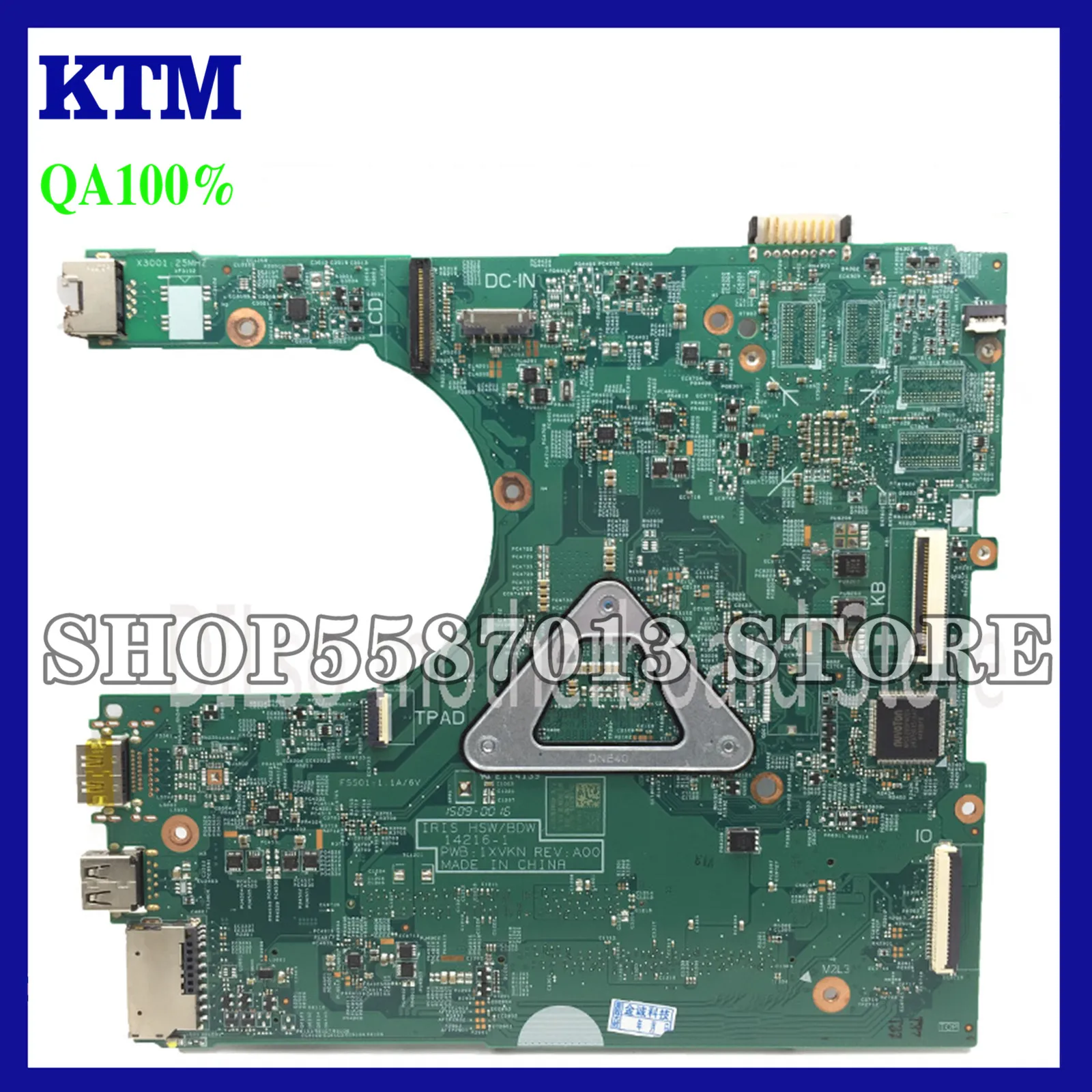 

KEFU 14216-1 3458 Motherboard For Dell Inspiron 3558 3458 Laptop Motherboard I5 cpu PM Mainboard original Test