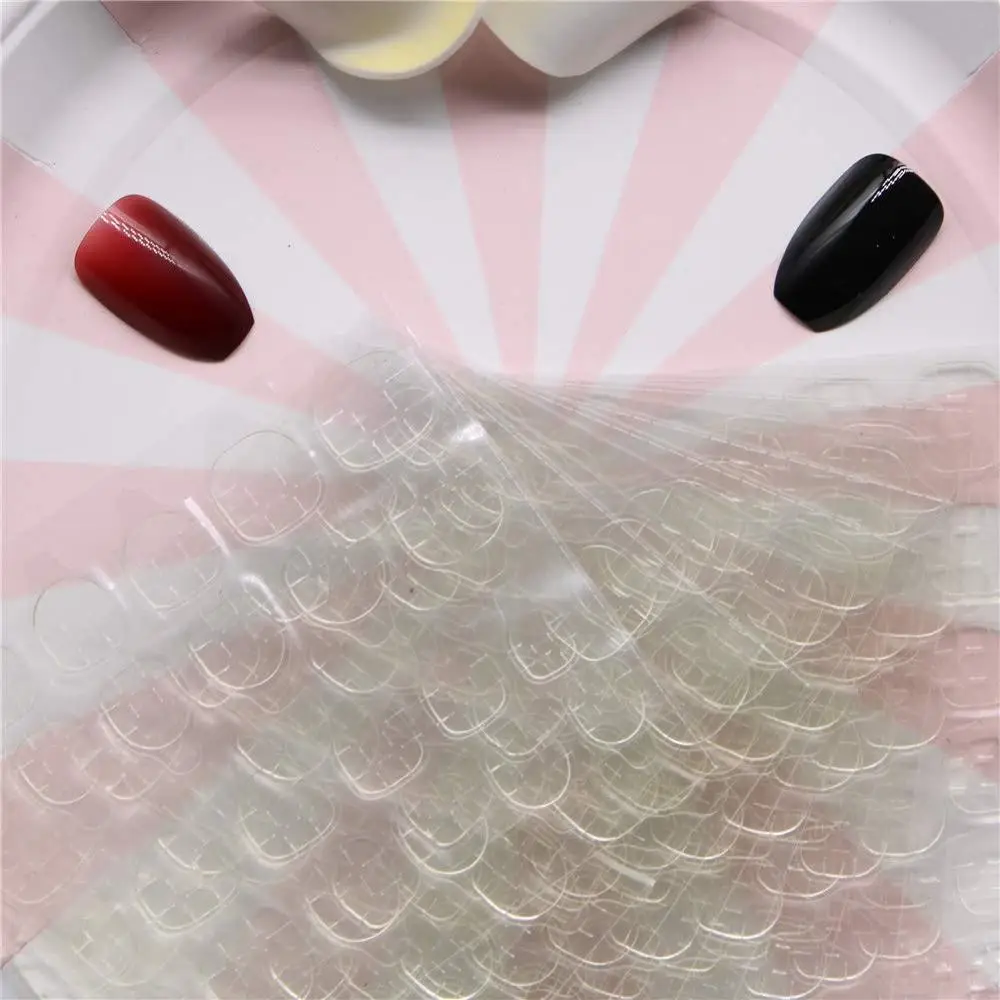 10 листов водонепроницаемый дышащий желе двухсторонний клей вкладки для ногтей