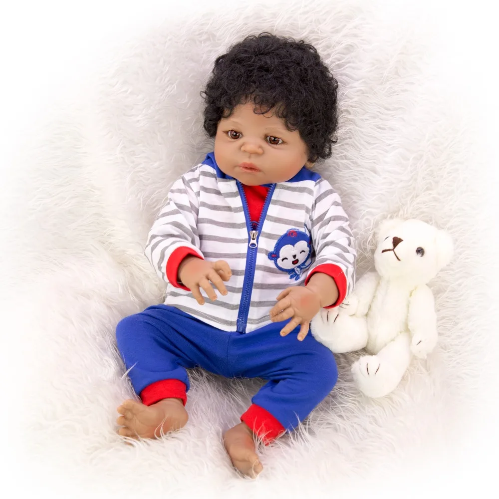 Силиконовая кукла новорожденный 55 см 22 дюйма | Игрушки и хобби