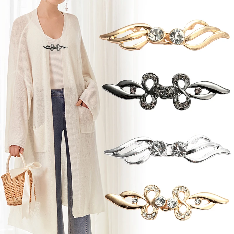 1 пара винтажных значков для кардиганов заколки с Стразы Женская бижутерия