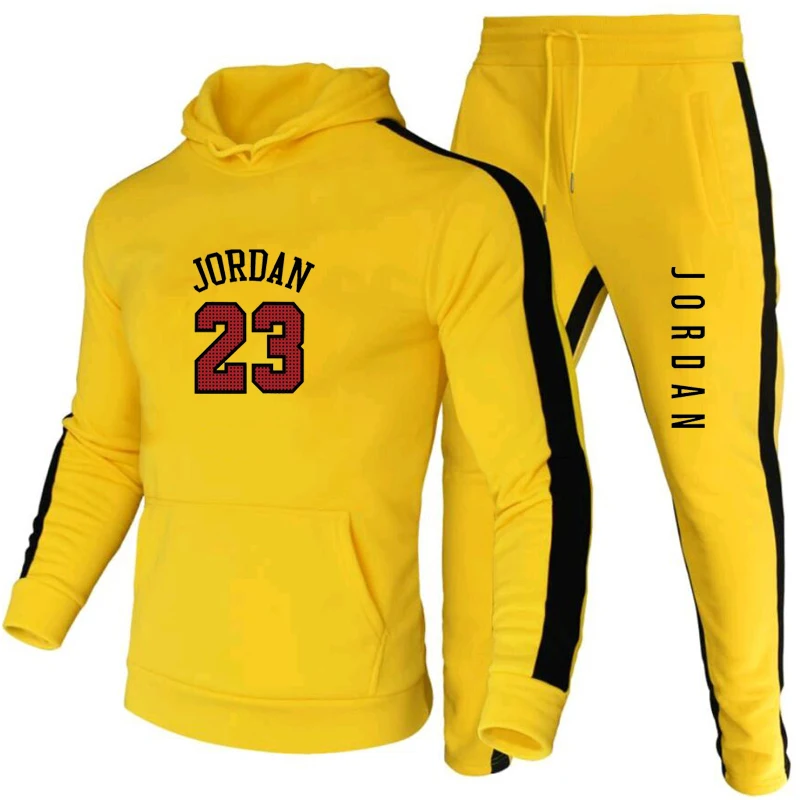 

Autumn and Winter Hot Style Men's and Women's Same Style Sweatshirt Color-Blocking Hoodie Suit