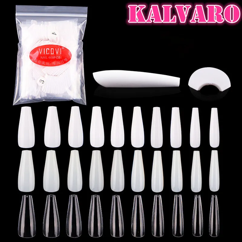 Kalvaro 600 шт./пакет французский новейший DIY дизайн прозрачный длинный стиль плоские