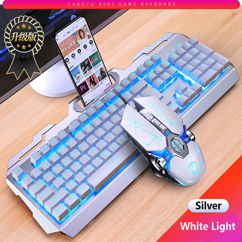 gaming keyboard gaming mouse mechanical feeling rgb led backlit gamer keyboards usb wired keyboard for game pc laptop computer free global shipping