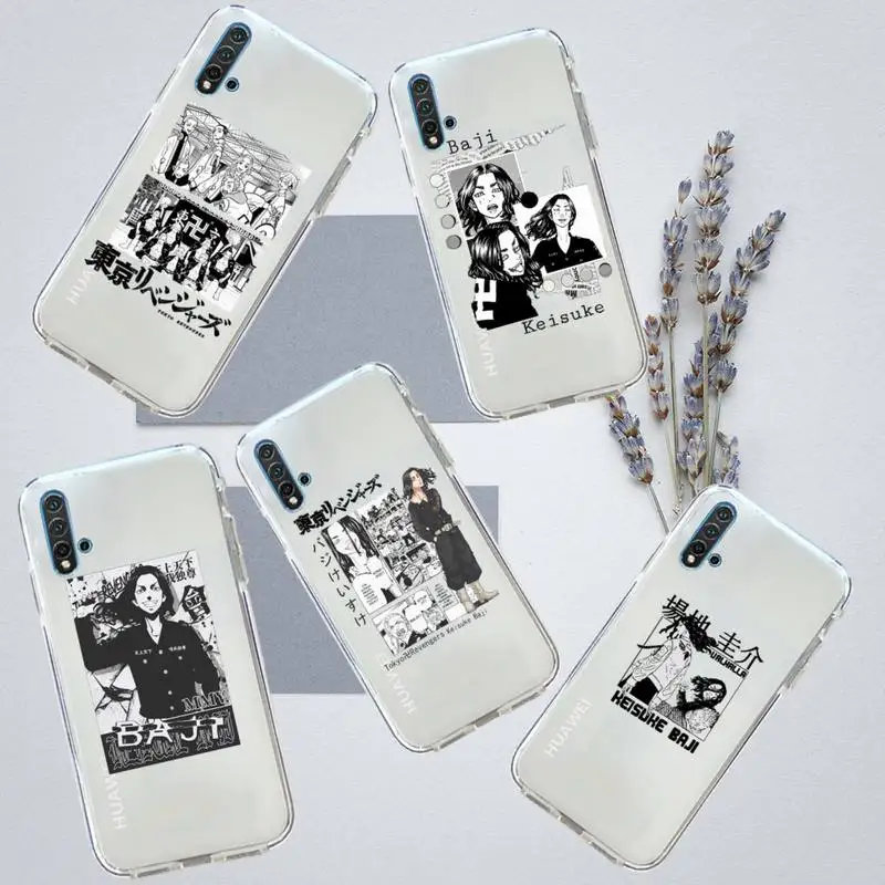 

KEISUKE BAJI Avengers revengers anime Phone Case Transparent for Huawei honor P mate 40 20 30 10 50 i 9 x mate pro lite 8a