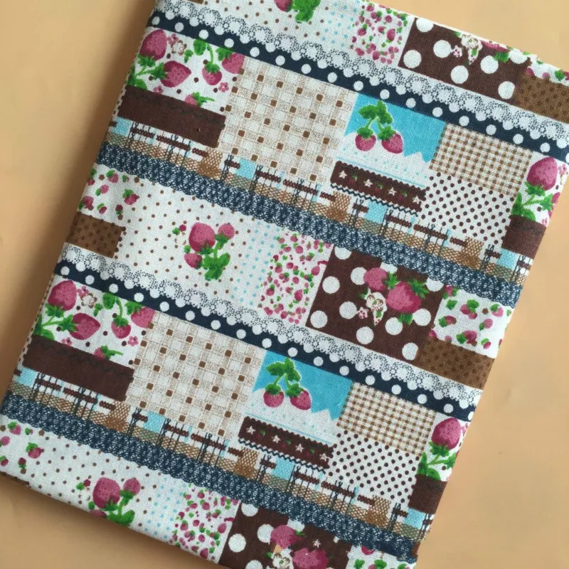 Печатная льняная хлопчатобумажная ткань DIY шитье холщовая ткань хлопок льняная ткань стеганые ремесла Материал текстиль скатерть пружинный чехол