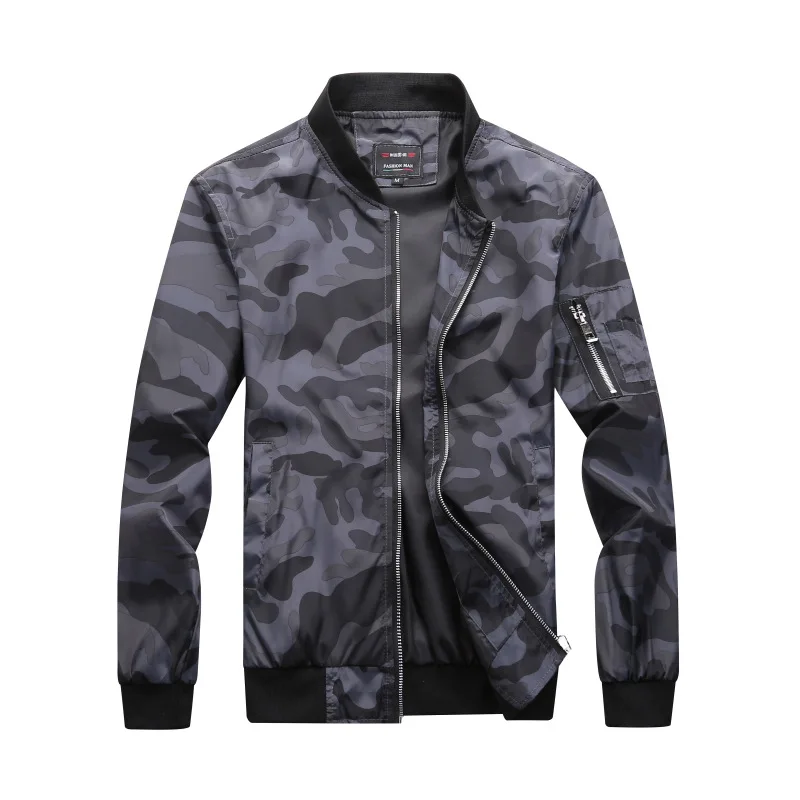 

Men's jacket Men's plus size camouflage casual jacket Fashion casual sports baseball uniform jacket