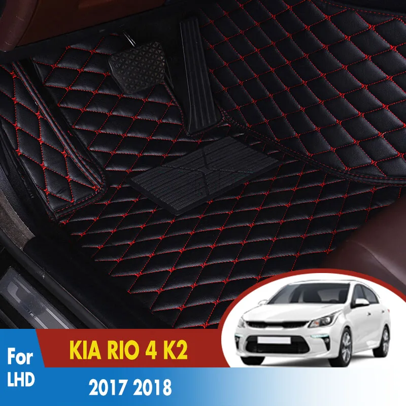 Автомобильные коврики для KIA RIO 4 K2 2019 2018 2017 кожаные салона автомобиля | Автомобили