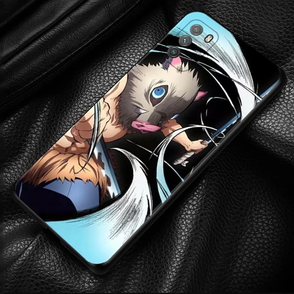 phone case for xiaomi poco f3 x3 gt x3 m3 pro x3 nfc pocophone f1 silicone fundas black coque demon slayer kimetsu no yaiba free global shipping
