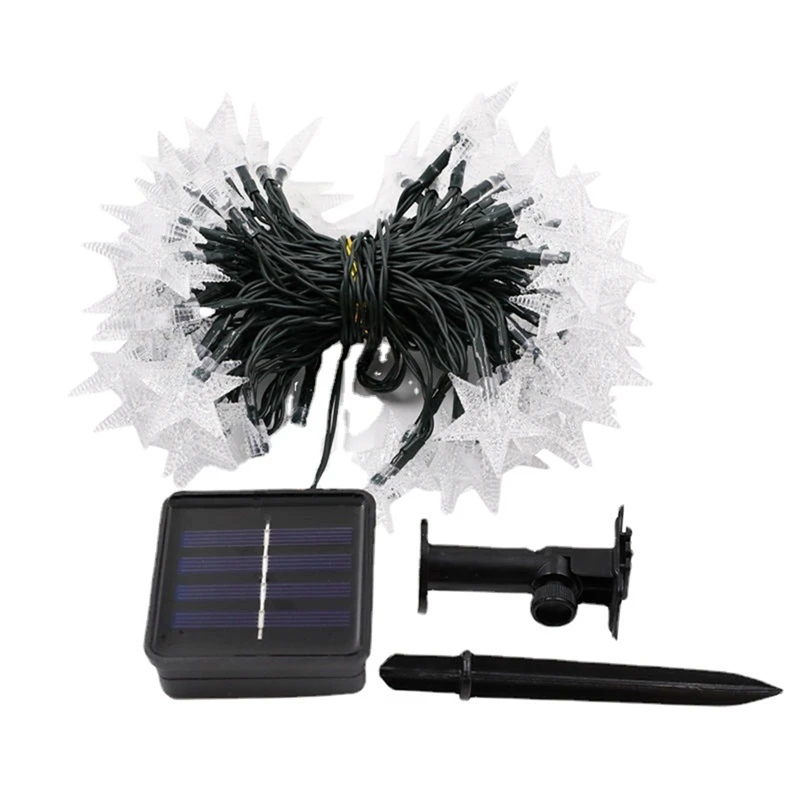 

New LED Five-Pointed Star Solar Light Christmas Day Indoor And Outdoor Rainproof Lawn Decoration Lantern String
