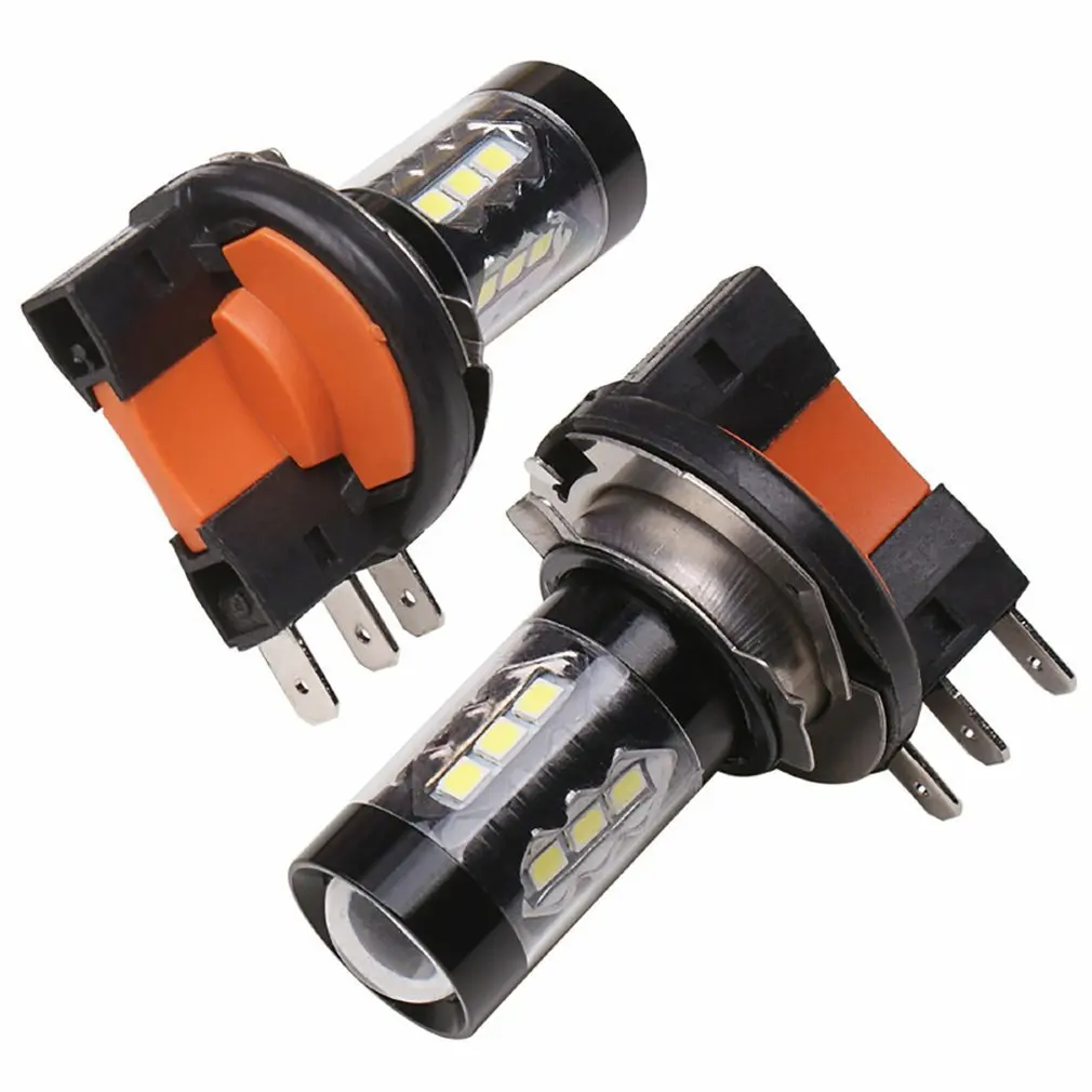 

Automotive Led Front Fog Lights H15 80w 16 LED Headlights Anti-fog Lights Headlight Bulbs Replacement For Cars
