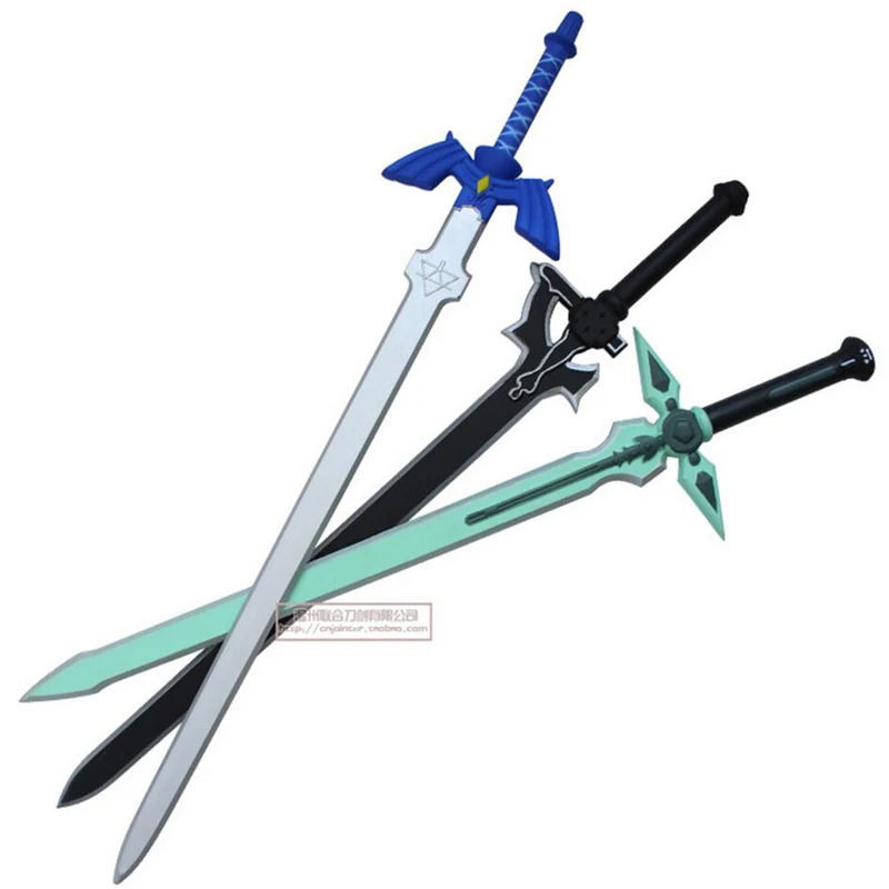2pcs/set 80cm Sword Art Online SAO 1: 1 Asuna Weapon Kirigaya Kazuto Elucidator / Dark Repulser Cosplay Sword PU Foam Kids Toy