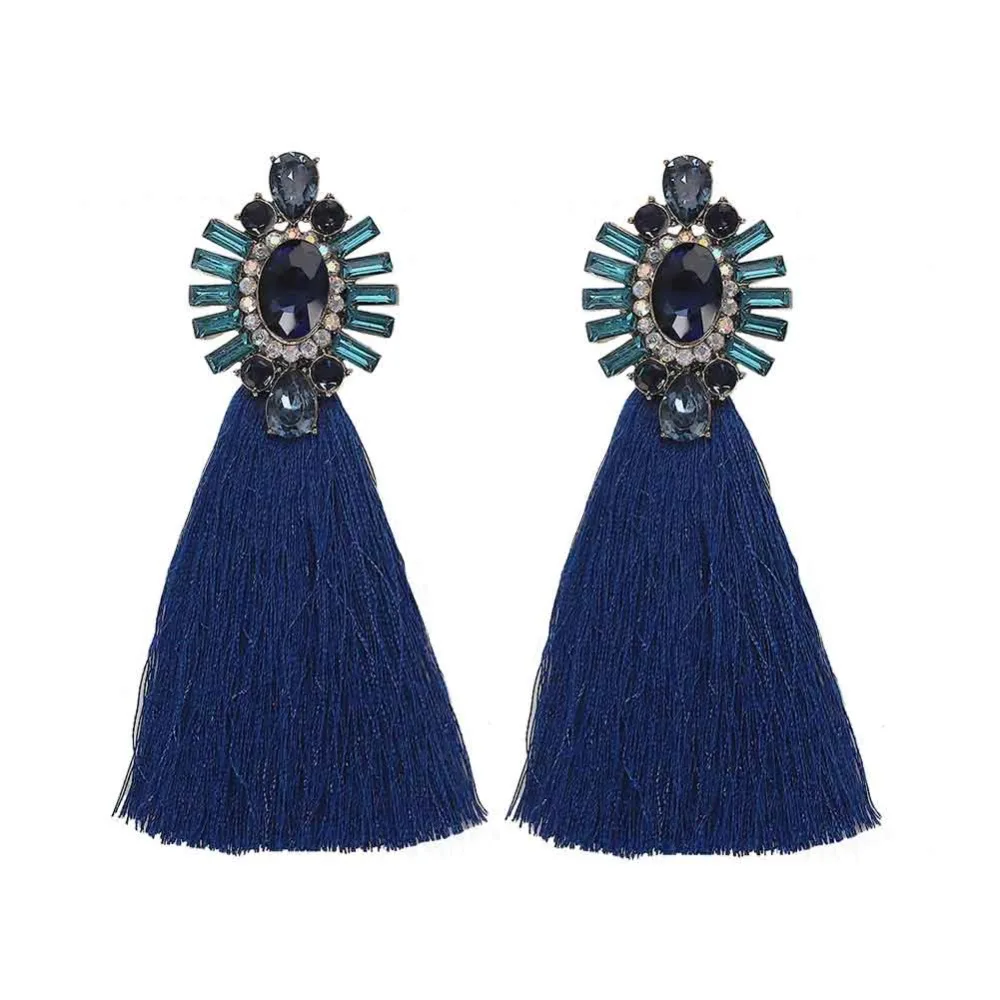 Dvacaman, Кристальные серьги с бахромой, Boho, ЭТНИЧЕСКАЯ подвеска, висячие серьги для женщин, вечерние, свадебные Висячие серьги, массивное ювелирное изделие