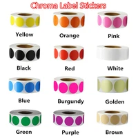 12 colors 500pcsroll chroma label color code dot labels stickers can writing 1 inch teacher office supplies stationery sticker