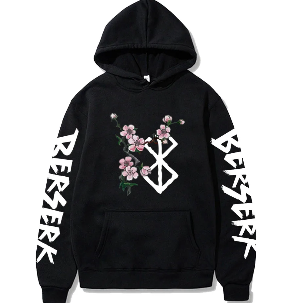 

Anime Berserk Logo Printed Hoodie Harajuku Casual Hip Hop Long Sleeve Pullover Homme