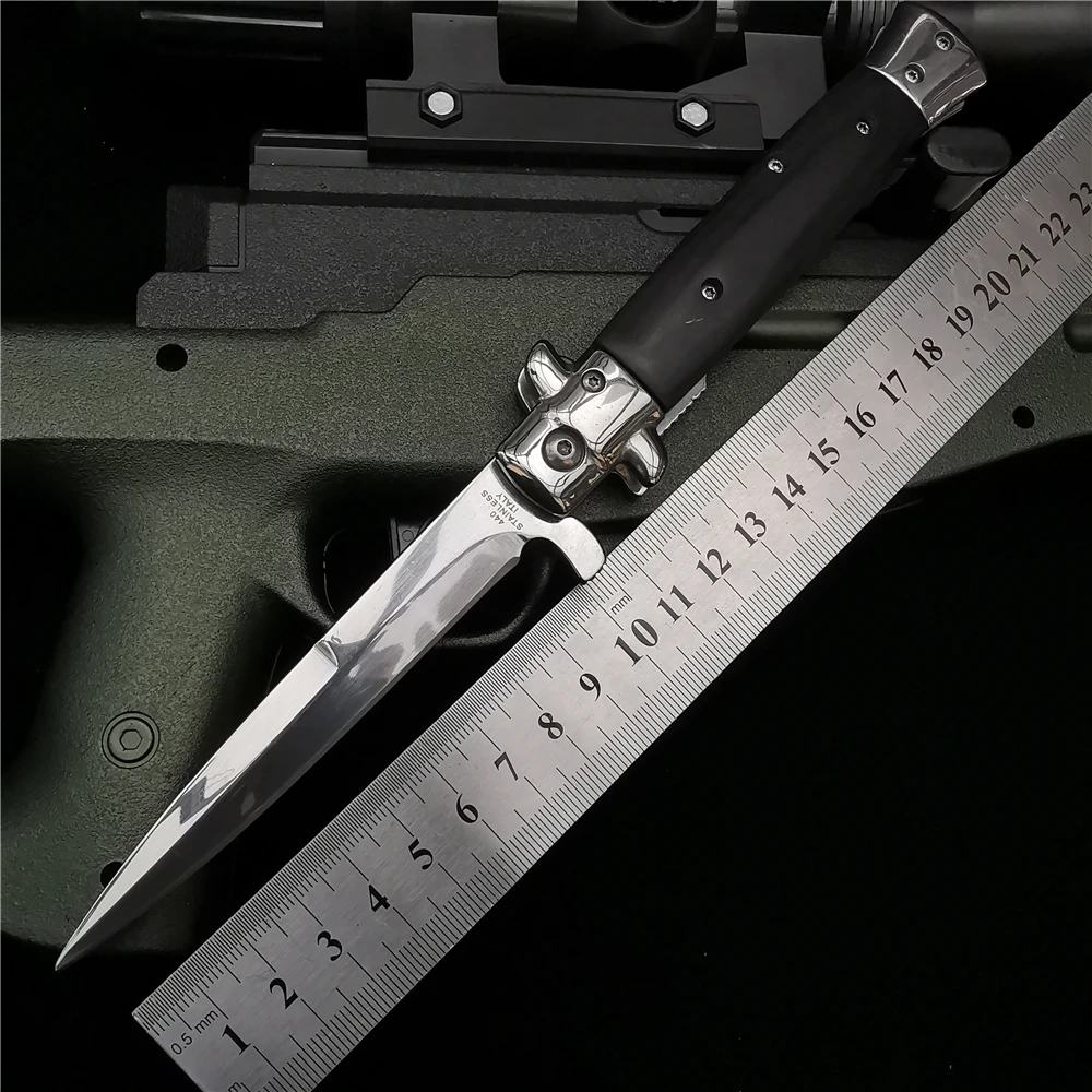 Острый складной нож 225 мм (9 ') изысканный карманный с деревянной ручкой для