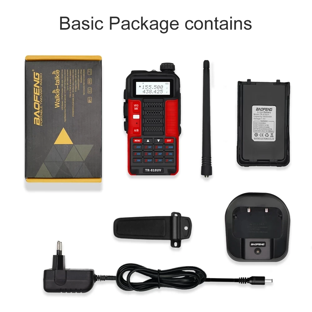 

New Upgraded Professional Walkie Talkie Baofeng UV-10R High Power 10W UHF VHF Two Way Ham Radio USB Dual Band HF Transceiver