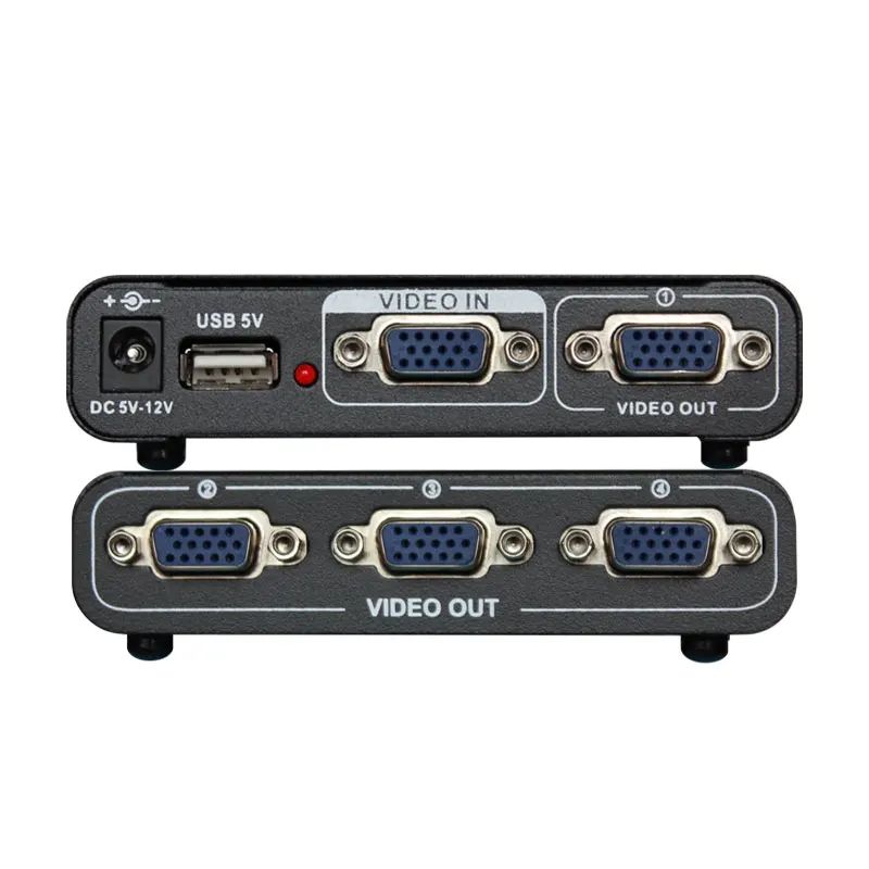 Сплиттер vga AMS V1S4 разветвитель 1 в 4 выхода поддержка портов HD видео для ЖК