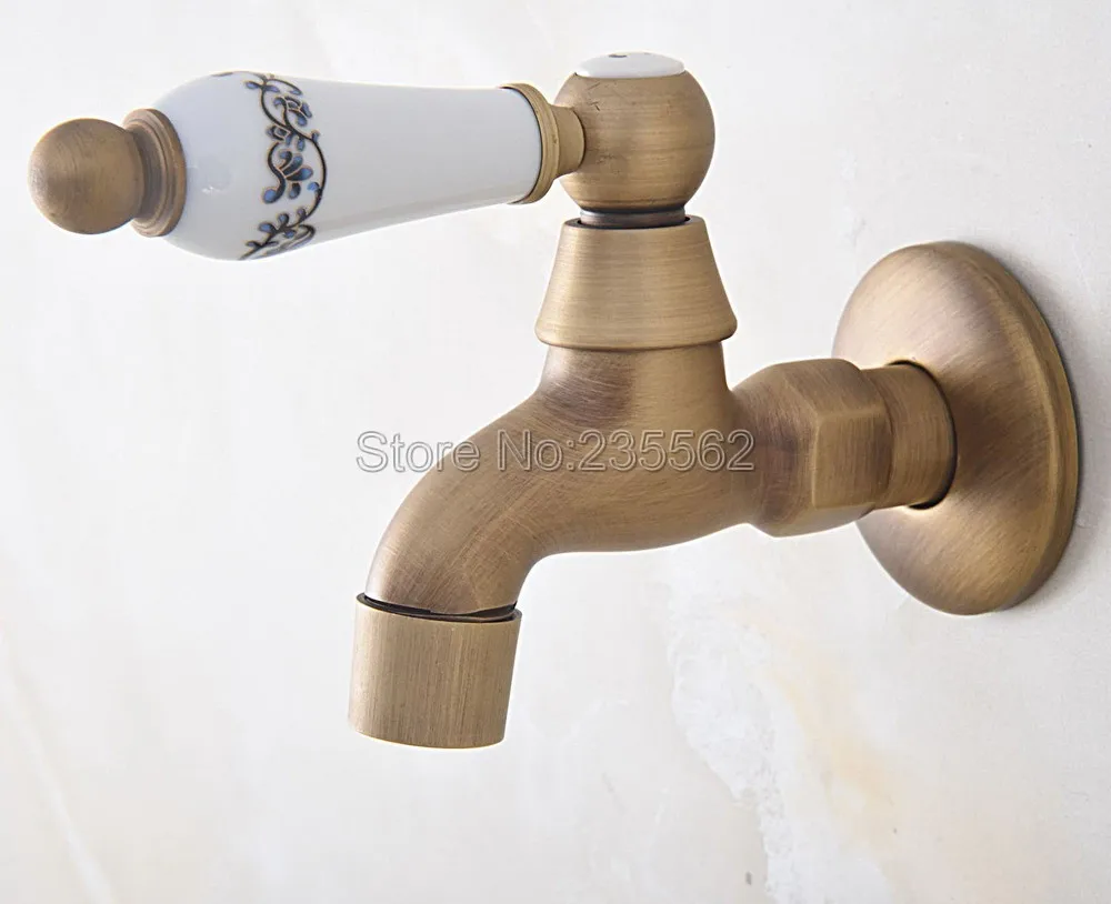 

Настенный античный латунный Смеситель для стиральной машины для ванной комнаты, Смеситель для бассейна, одинарный кран холодной воды Lav319