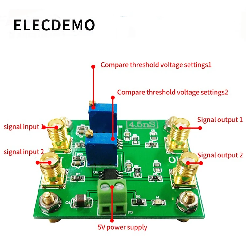 TLV3501 Module 4.5ns Ultra High Speed Comparator Rail-to-Rail Output Voltage Comparison Dual Function demo Board | Компьютеры и офис