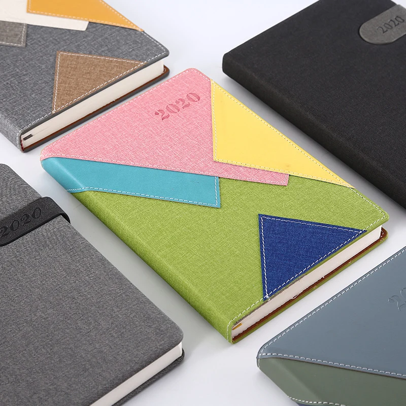 Новый модный многоцветный блокнот 2020 уплотненный А5 кожаная мягкая обложка
