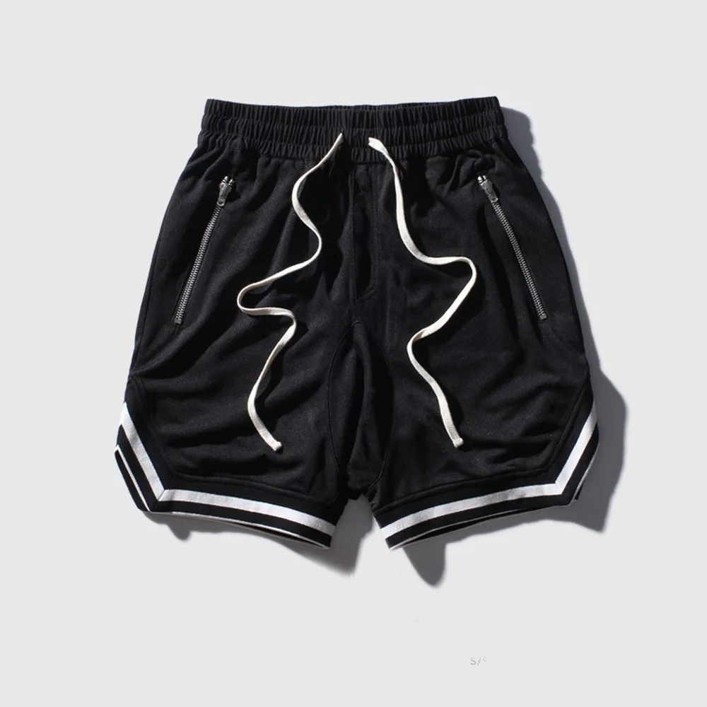 Мужские спортивные шорты ZOGAA, дышащие быстросохнущие шорты для бодибилдинга, пляжные спортивные штаны длиной до колен для фитнеса