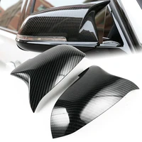 pair rearview left right mirror cover cap for bmw 5 series gt f07 f10 f11 f18 car replacement accessories black carbon fiber