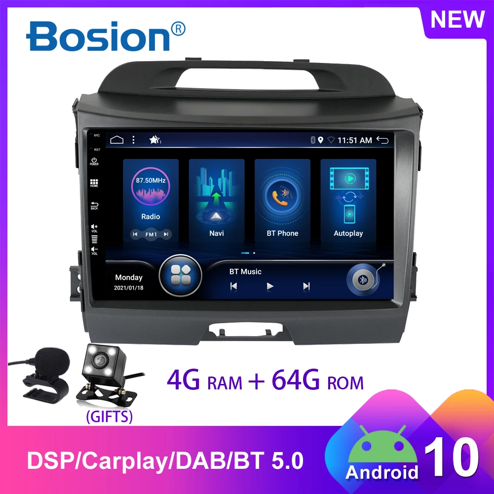 

PX6 4 Гб + 64 ГБ Android 10 DSP автомобильное радио, мультимедийный видеоплеер, навигация GPS для KIA Sportage 3 2010 20112012 2013 2014 2015 2016