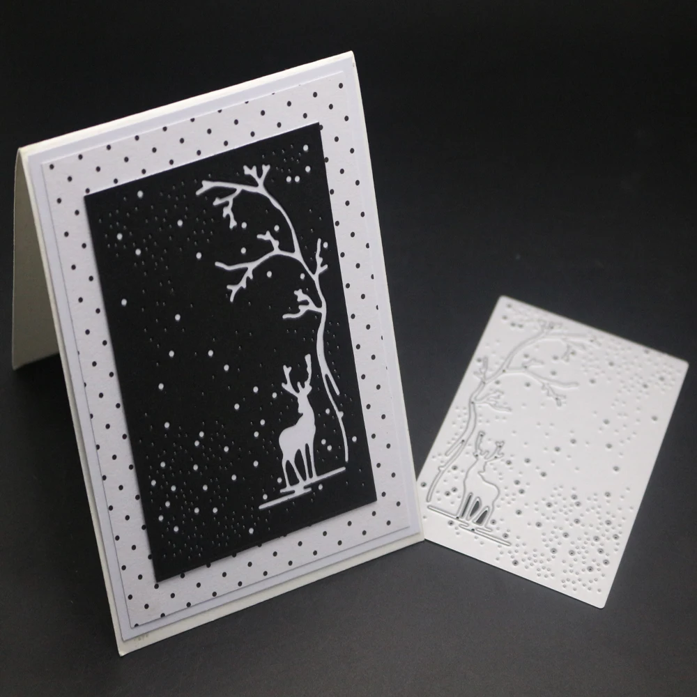 Estel Etch олень фоновая рамка металлические трафареты для пресс формы изготовление