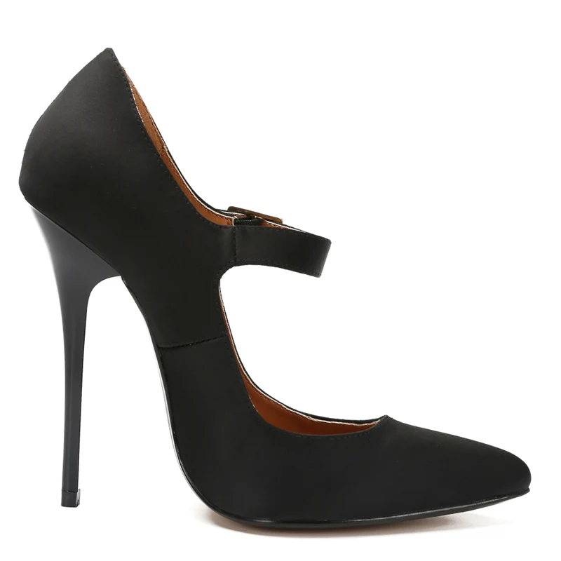 Туфли-лодочки женские на высоком каблуке 13 см, пикантные туфли-лодочки с острым носком на шпильке, шелковые туфли мэри джейн для офивечерние... от AliExpress RU&CIS NEW
