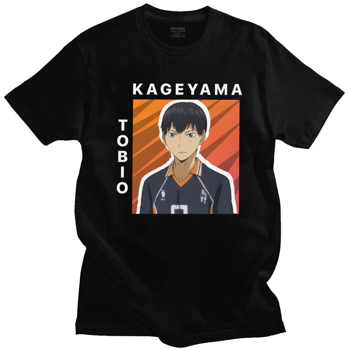 Haikyuu футболка для мужчин 100% хлопок отдыха вырез лодочкой короткий рукав аниме