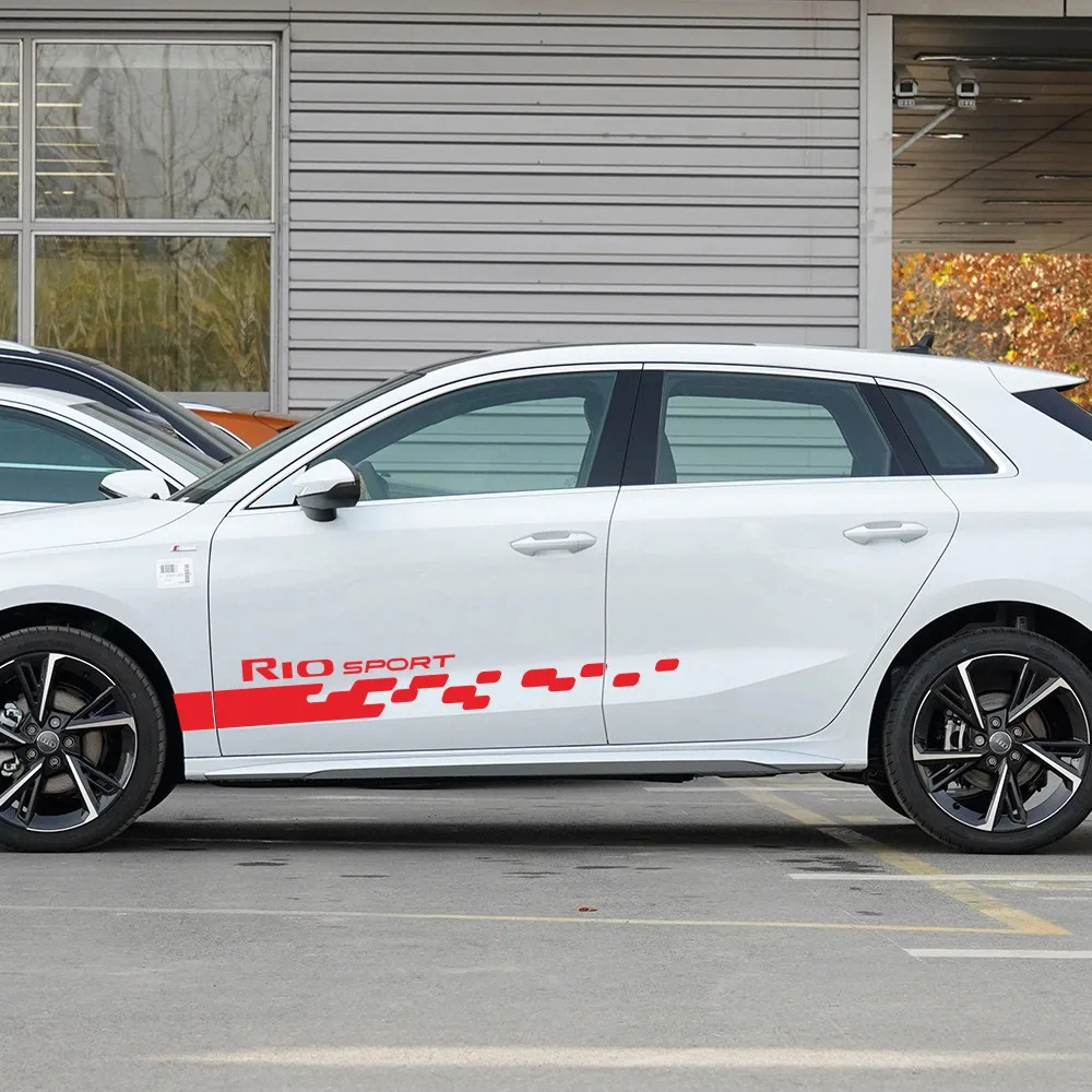 Doordash 2 шт. декоративная наклейка для автомобиля Kia RIO длинная юбка клетчатая