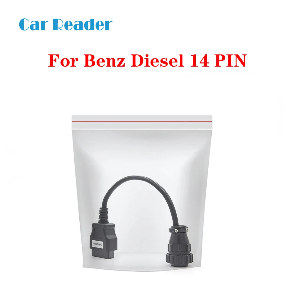 14pin к OBD2 16pin для benz дизельный грузовик кабель Совместимые tcs диагностические