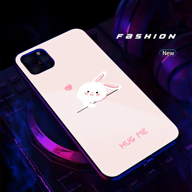 

Call Light Up Led Flash Phone Cases For iPhone 11 12 Pro 8 7 6 6s Plus XS Max XR X SE 2020 Mini Luminous Back Cover Accessories