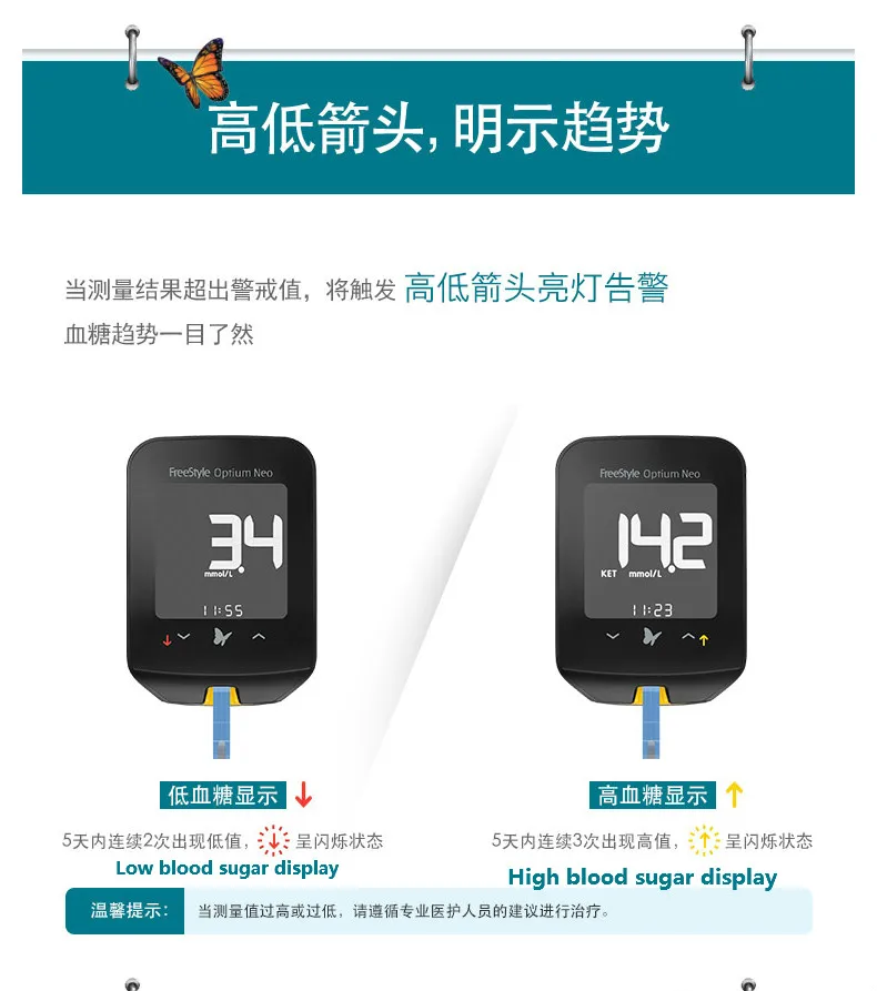 

Abbott Freestyle Ketone Glucose Meter Diabetes Blood Glucose Diabetes Glucose Meter Test Strips 50 Lancet Insulin Needle Sensor