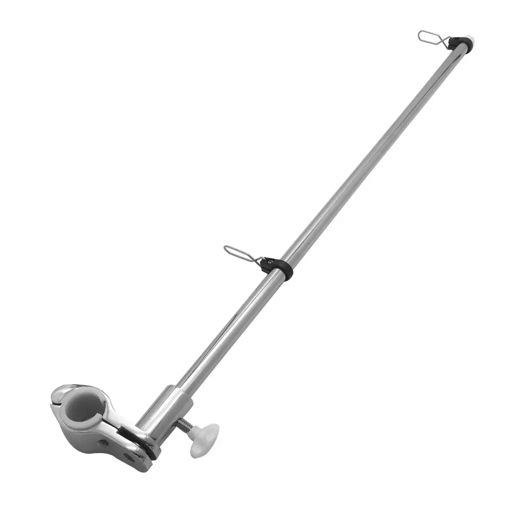 

Flag Pole, Boat Stainless-Steel Adjustable Clamps Mount Flag Staff Pole