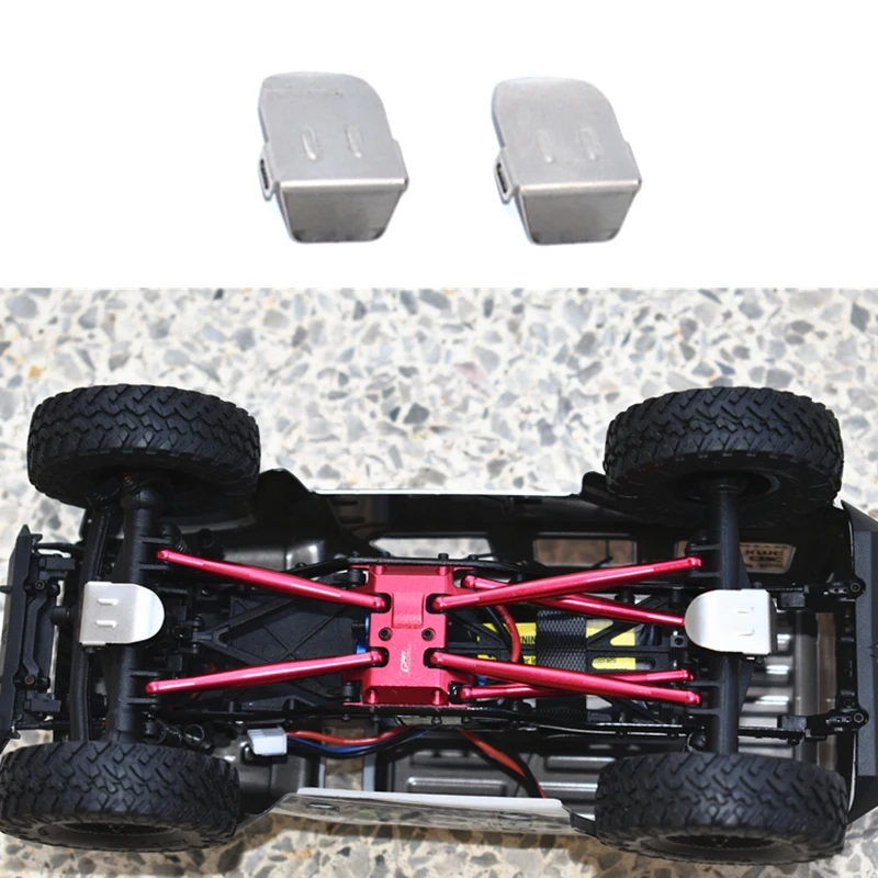 Нержавеющая сталь шасси бронированная ось защитная пластина для 1/24 RC Гусеничный