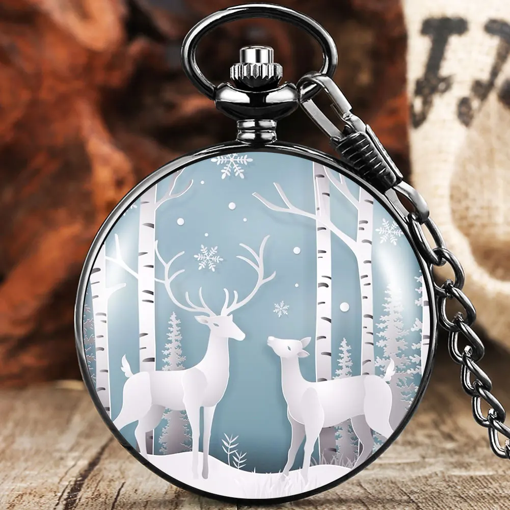 

Men's and Women's Classic Pocket Watches Quartz Watches Christmas Theme Birthday Children's Gifts