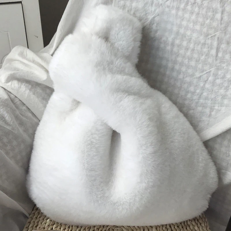 Осенне-зимняя новая модная милая сумка из кроличьего меха Женская плюшевая