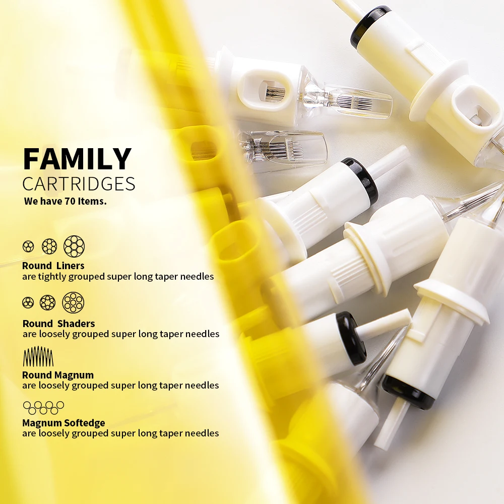 10pcs Tattoo Cartridge Needles 17M1 19M1 21M117RM 19RM 11RL 14RL For Rotary Gun Machine Pen | Красота и здоровье