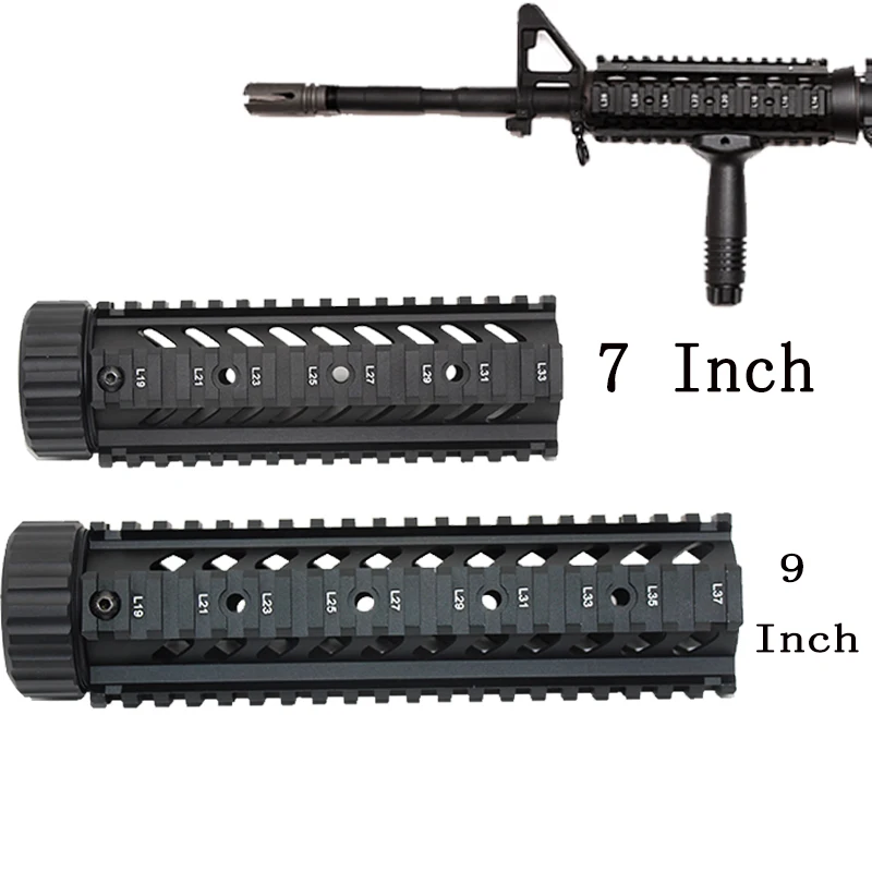 Алюминиевый Охотничий Тактический Страйкбол Handguard 7 9 дюймов для M4 Carbine Free Float Quad рельсовый прицел Монтажные Аксессуары для винтовки