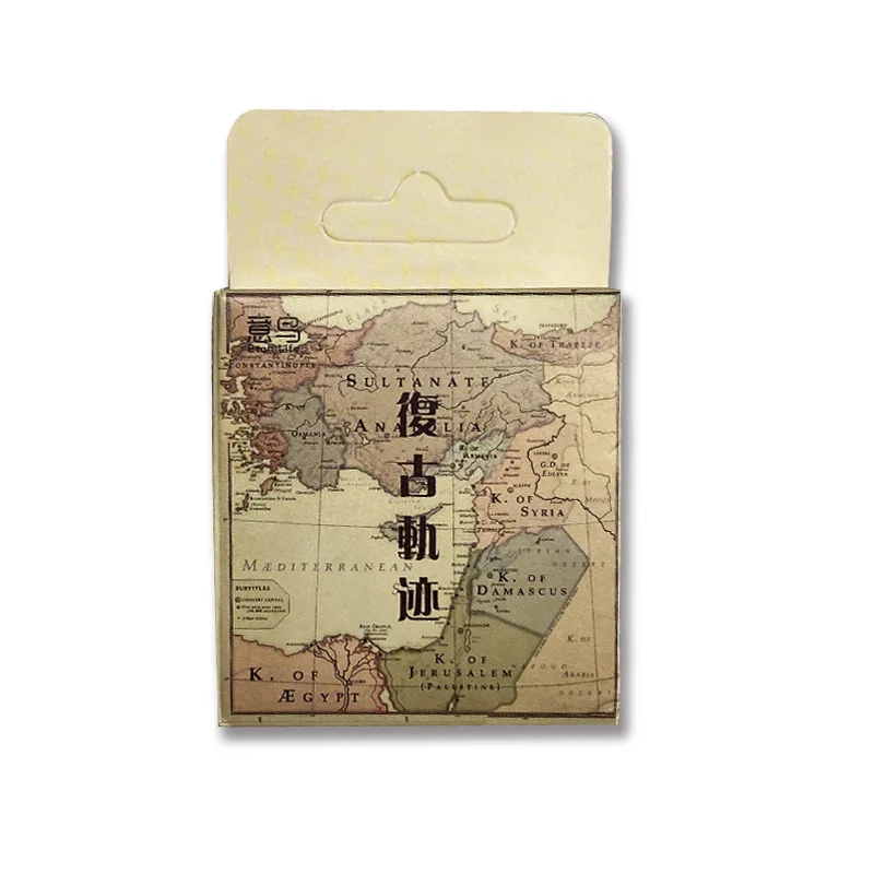 

DIY Decorative Seal Paste 46 Pieces Bird Box Sticker Retro Track Creative Map Journal Sticker Sheets Stickers Lot Kawayi