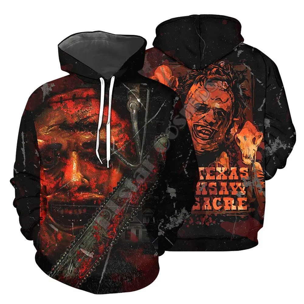 Leatherface пуловер спортивный костюм модный Crewneck для мужчин и женщин 3D печатные