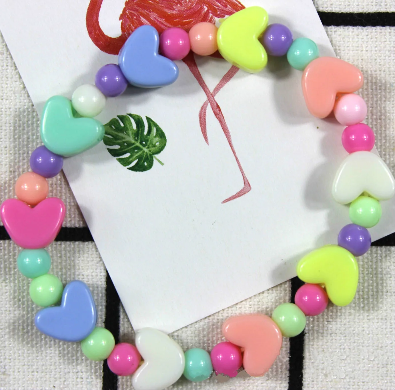 Летний стиль для детей милый яркий цветной мультяшный акриловый браслет с