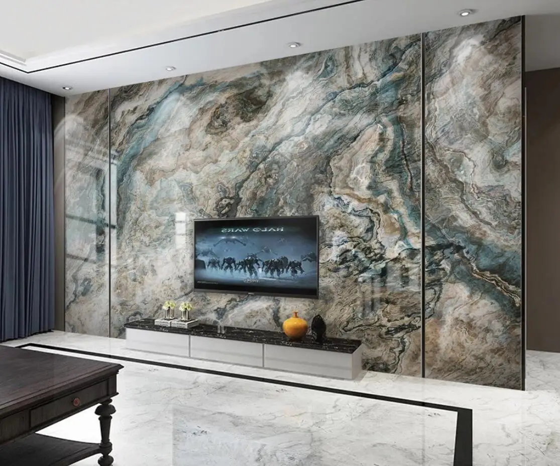 3D мраморные обои креативные настенные фрески природный пейзаж для гостиной HD