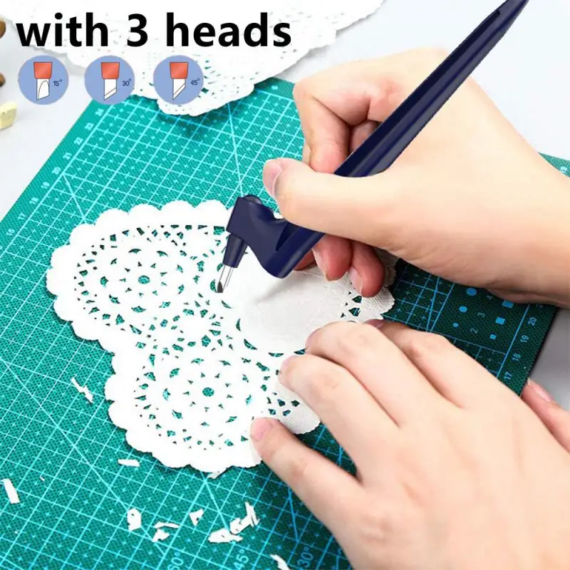

DIY Art Cutting Tool Craft Cutting Kinfe with 360 Steel Rotating Blade Safety Cutter Paper Knife Wear-Resisting Carving Knife