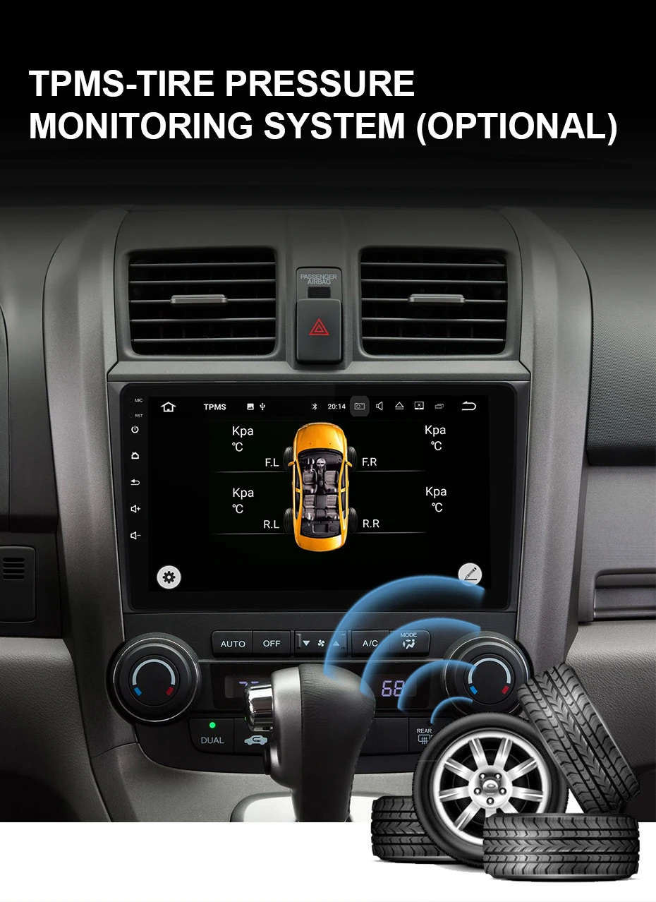Isudar H53 Tire Pressure Alarm Monitor For Isudar H53 Series Android Car Multimedia Player TPMS