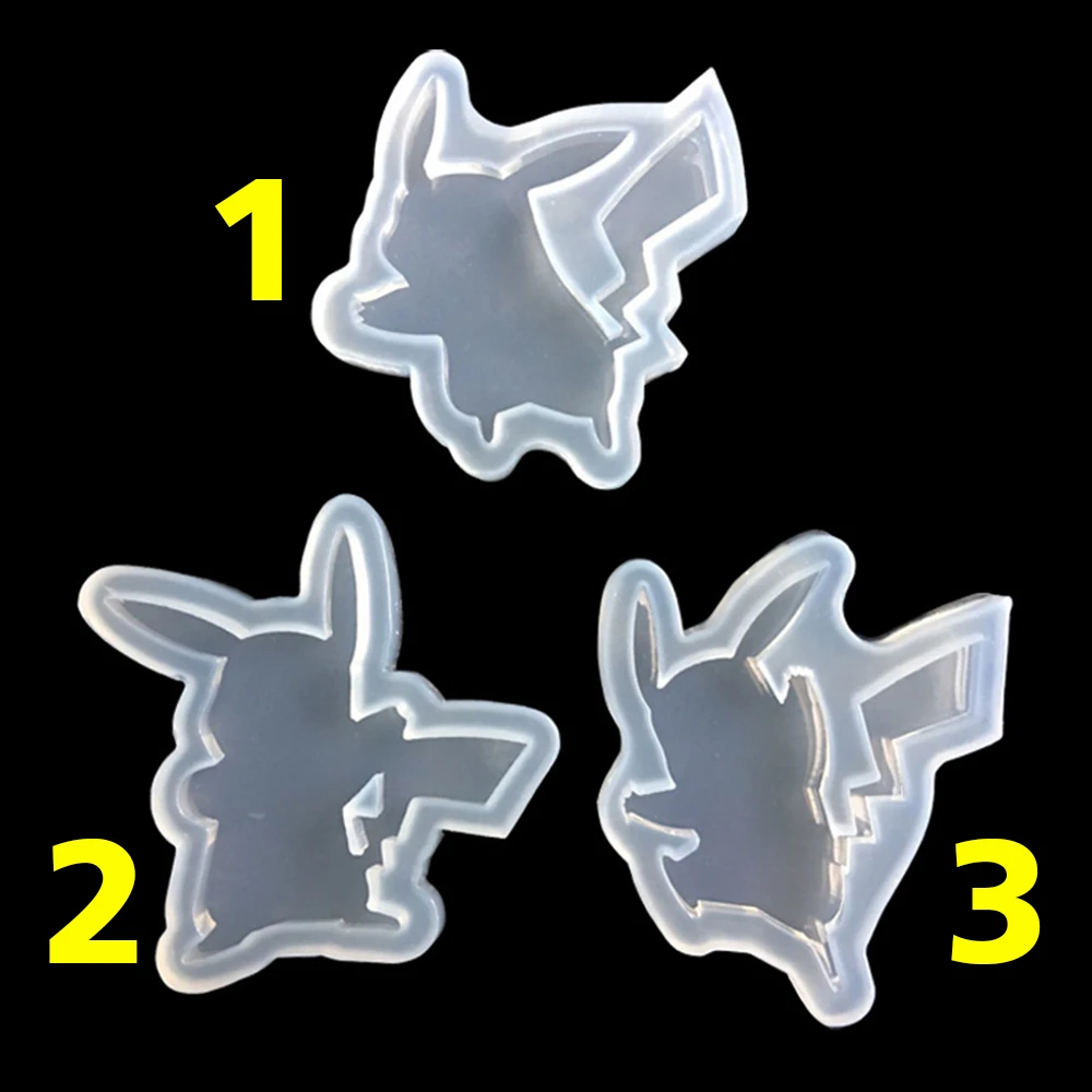 

1pcs Resin Mold Jewelry Liquid Silicone Mold Cartoon Pikachu Resin Charm Molds For DIY Intersperse Decorate Making Toys Molds