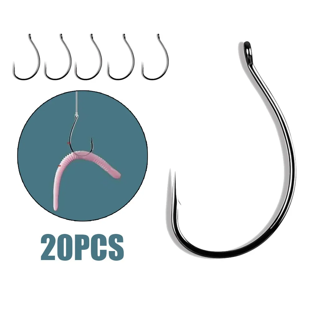 

20pcs/bag Fishing Hook Wacky Hook High Carbon Steel Kit Lead Head Lure