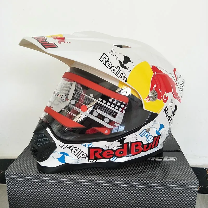 Мотоциклетный шлем закрытый для мотокросса женщин белый гонок|Шлемы| |