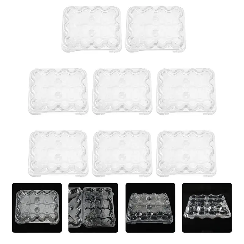 

8pcs Transparent Cupcake Wrapping Box Cupcake Package Exquisite Cake Container